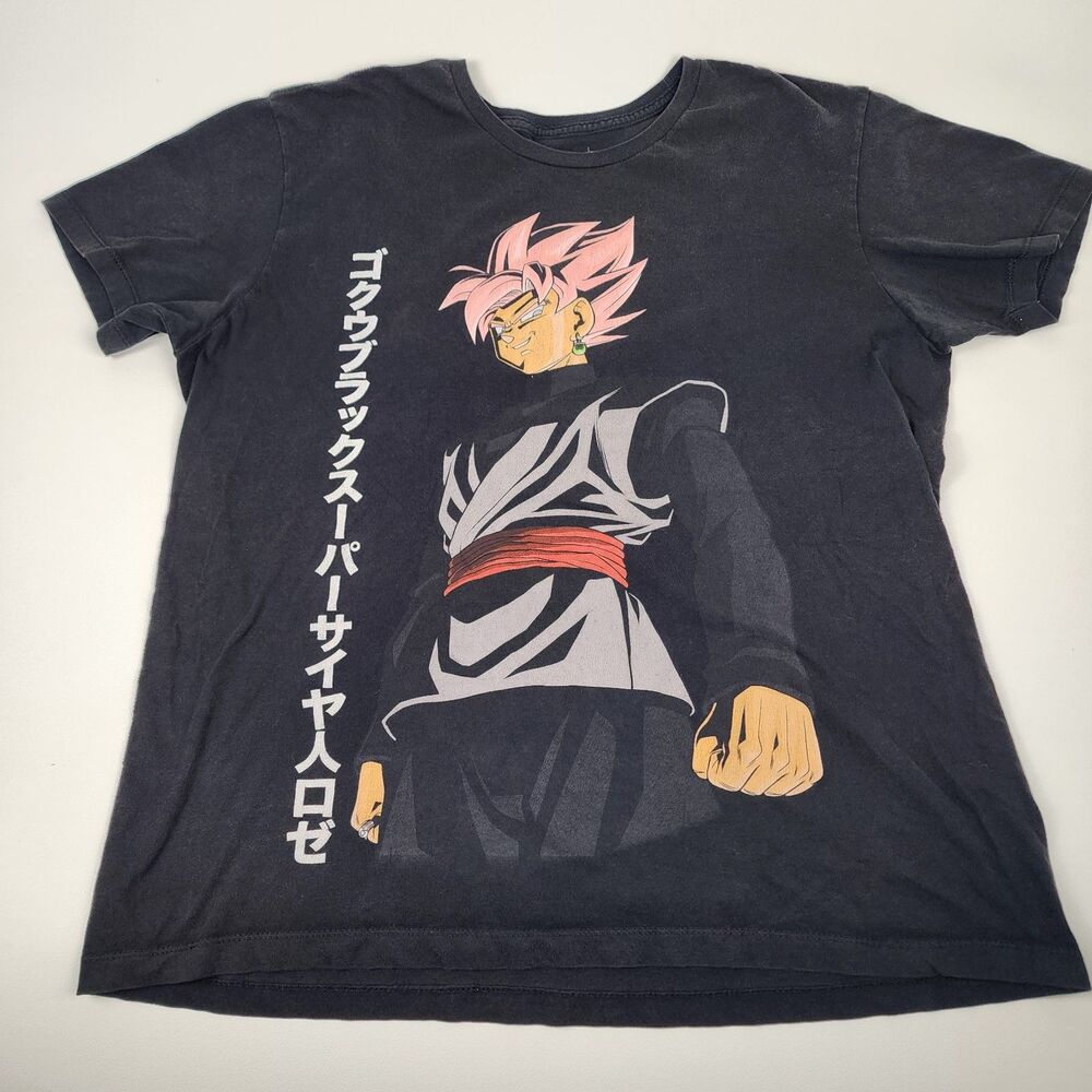 Dragon Ball Super Goku Black Rose Anime Graphic T Shirt XL Black